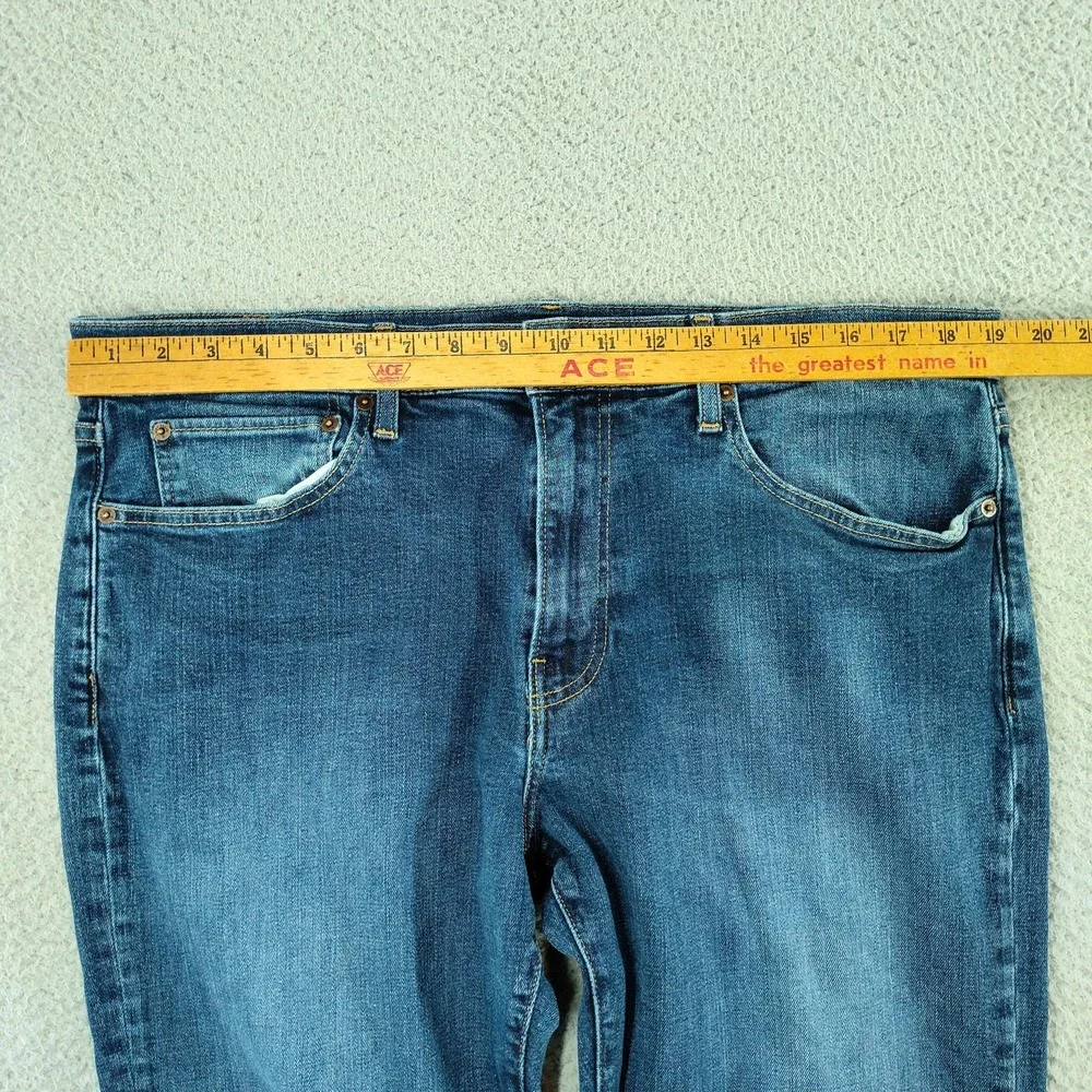Lucky Brand 121 Heritage Slim Jeans Mens 38x30 Blue Medium Wash Stretch Denim